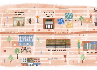 Spend the day stopping into shops along Savannah’s Broughton Street