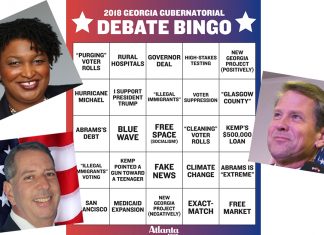 Georgia Governor Debate Bingo Atlanta Magazine