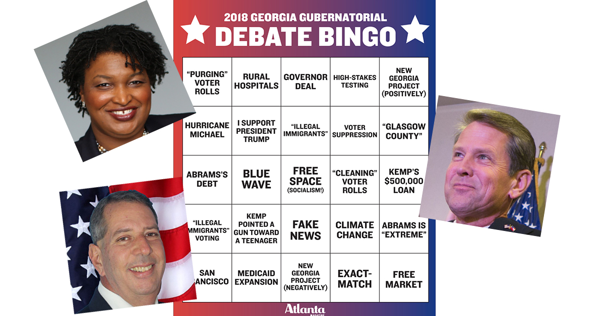 Georgia Governor Debate Bingo Atlanta Magazine
