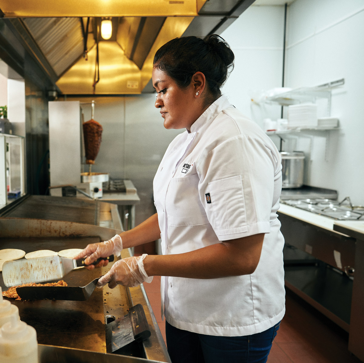 Laura Barrera in the kitchen