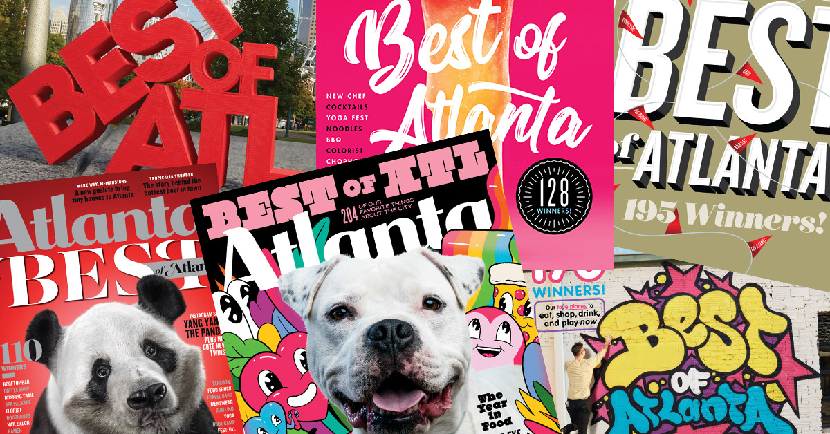 Six years of Atlanta Magazine Best of Atlanta covers
