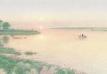 The love story of Cassandra King Conroy and her husband, the late Pat Conroy An illustration of two people in a boat in a marsh