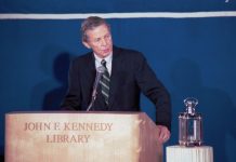 Flashback: The Georgia Representative who gave up Congress to oppose segregation Charles Weltner standing at a John F. Kennedy Library podium