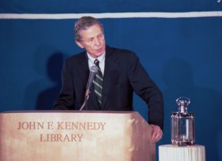 Flashback: The Georgia Representative who gave up Congress to oppose segregation Charles Weltner standing at a John F. Kennedy Library podium