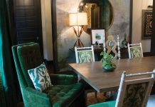 A designer’s cozy green dining room is perfect for holiday entertaining