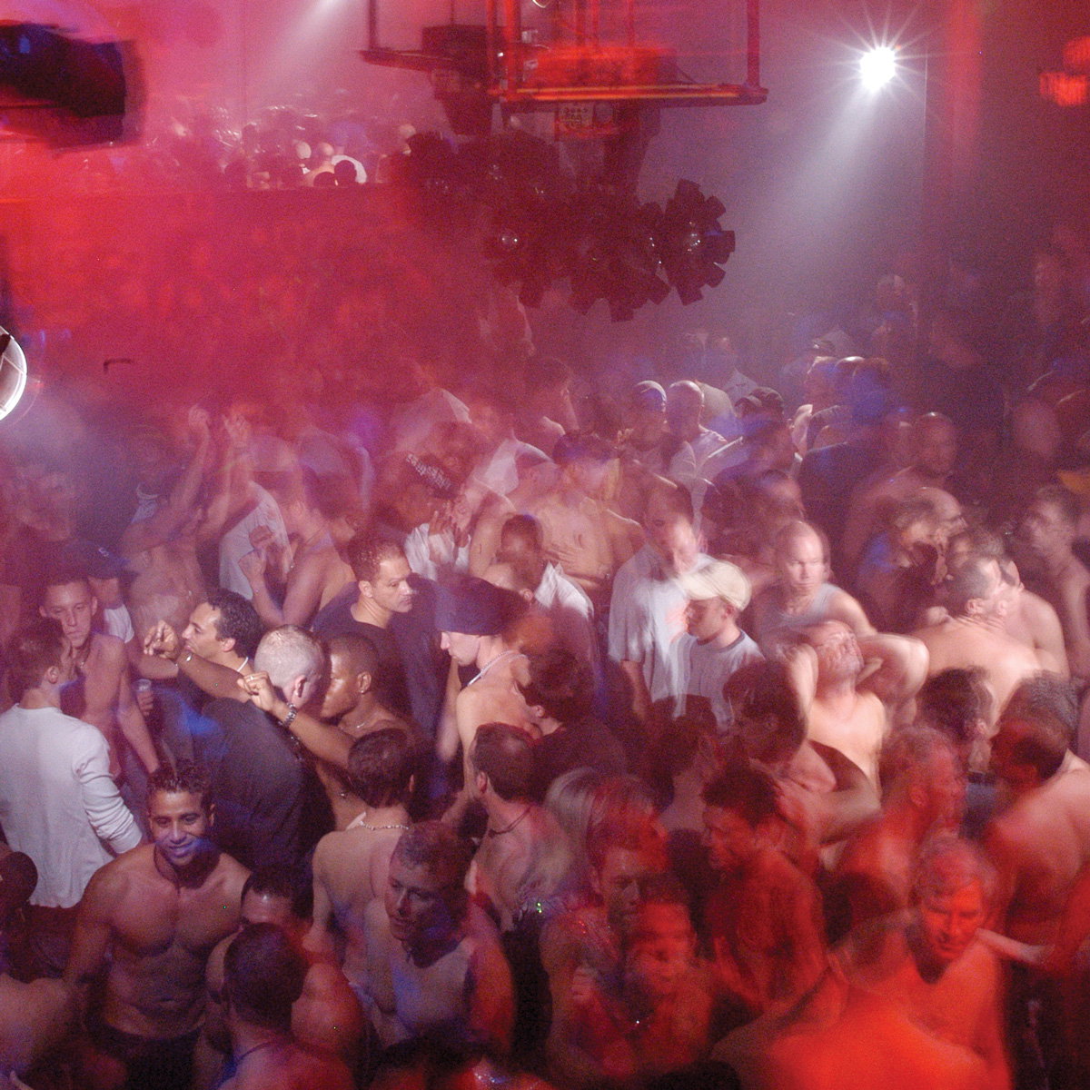 Backstreet packed full of dancers