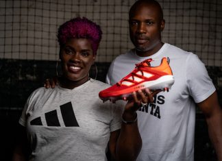 Atlanta’s L.E.A.D. nonprofit gets its own Adidas shoes C.J. and Kelli Stewart L.E.A.D. shoes