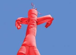 Inflatable tube man origins