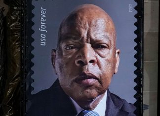 John Lewis, an avid stamp collector, honored with his own USPS Forever Stamp during an emotional ceremony John Lewis, an avid stamp collector, honored with his own USPS forever stamp during an emotional Atlanta ceremony