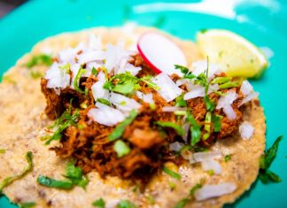 El Tesoro serves tacos and mulitas inside Wild Heaven brewery at Lee + White