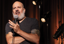 David Cross refuses to sit down