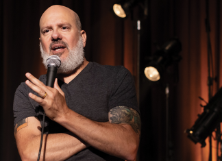 David Cross refuses to sit down