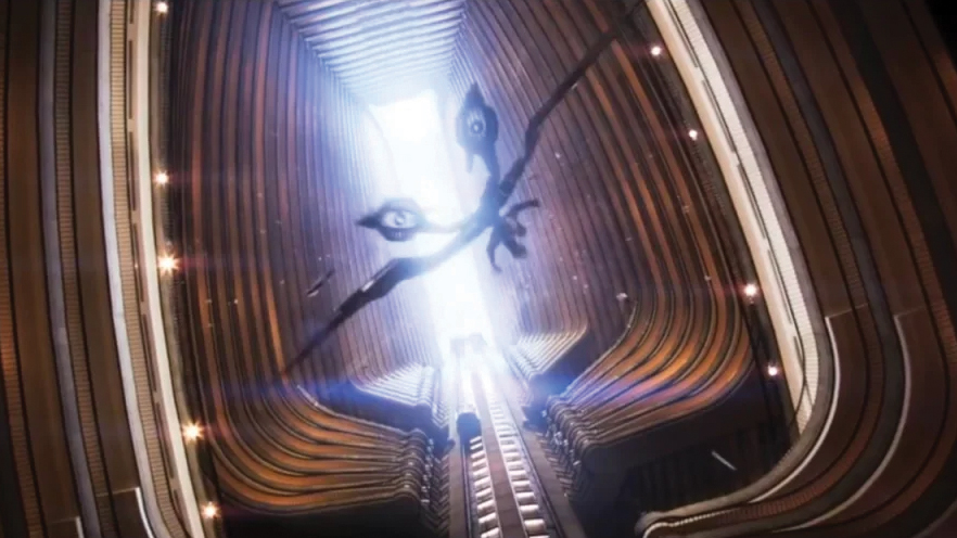 A scene from Spider-Man: Homecoming filmed in the Marriott Marquis