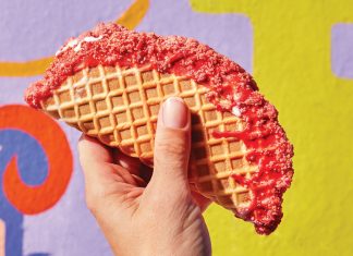 The strawberry waffle taco at Big Softie