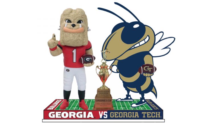 New, limited-edition bobblehead commemorates epic 2024 UGA vs. Georgia Tech football game