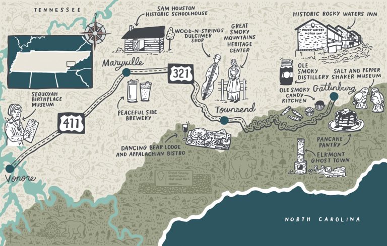 Road trip itinerary for southeast Tennessee