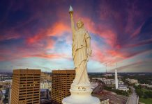 Miss Freedom on top of the Georgia Capitol