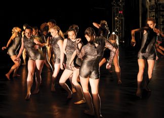 Students with KSU’s department of dance