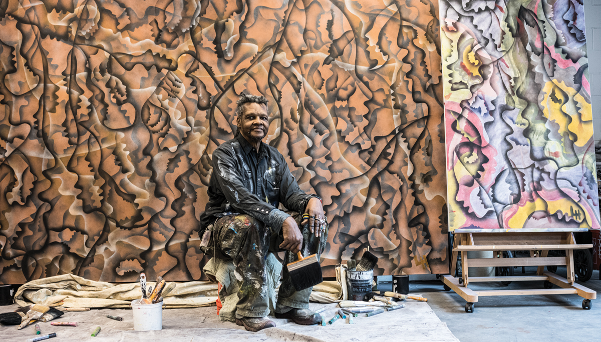 Lonnie Holley in his Atlanta studio