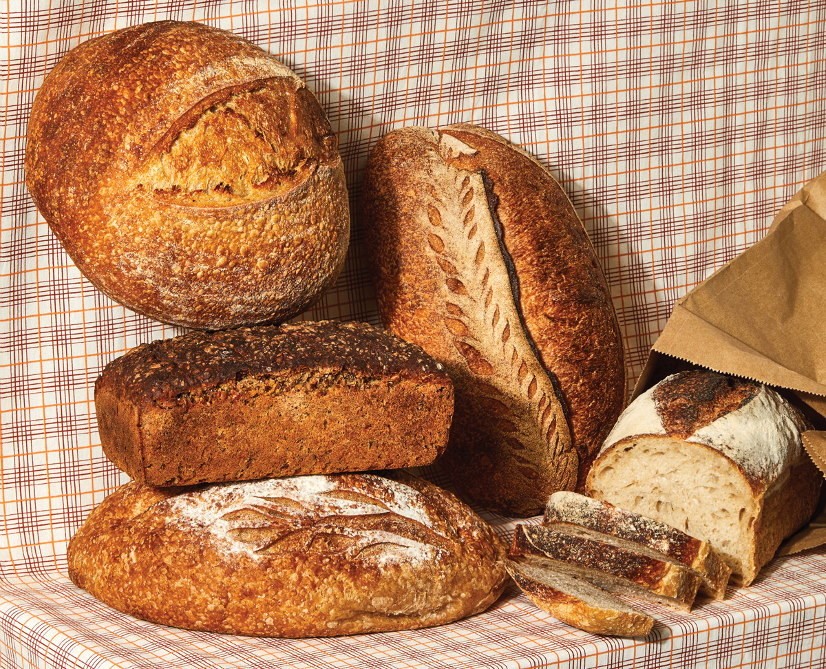 Sourdough bread from Colette Bread & Bakeshop, Superpana Bakeshop, Mission Bakery, Osono Bread, Evergreen Butcher + Baker