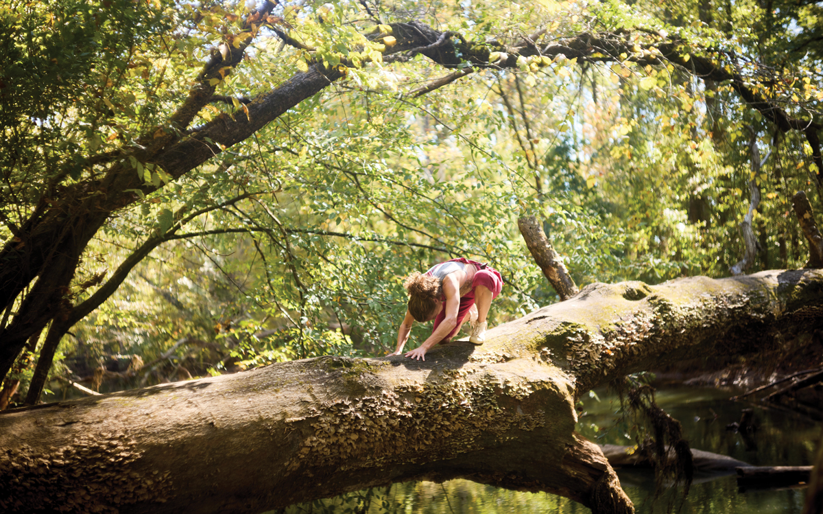 Schroeder staged a site-specific piece on the Chattahoochee River last fall