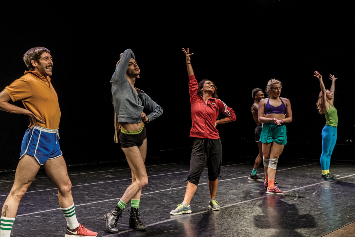 Six dancers on stage