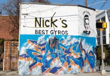 We asked. You answered: Your picks for cheap eats in Atlanta The outside of Nick's Food To Go building, with blue graffiti words and a graffiti women with the words "Stay classy" above her