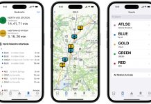 Frustrated by MARTA’s app, this Georgia Tech grad made his own A graphic of three iPhones with the SMARTA app open, one showing bookmarks, another showing a MARTA map, and the last showing the different MARTA train line options