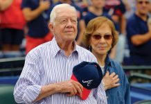 Jason Carter’s love letter to Atlanta Jimmy Carter and his wife Rosalynn at an Atlanta Braves game