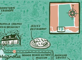 A road trip route along Alabama’s southwestern coast