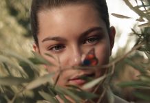 Atlanta teen actress Mila Harris is suddenly on all our screens A close-up of Mila Harris's face in the film "Mary" while she looks at a butterfly on a branch