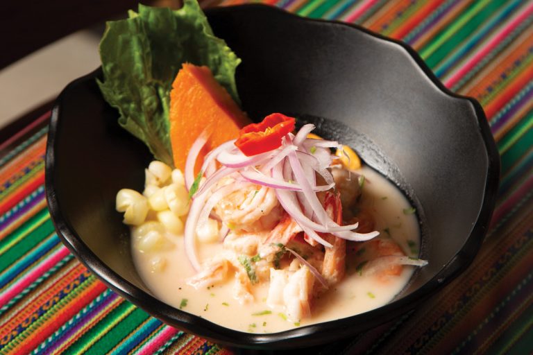 a bowl of ceviche