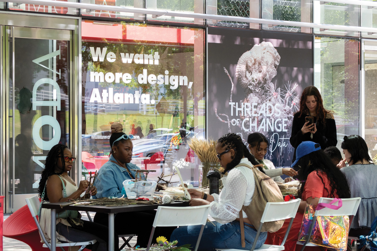 people sitting and crafting at The Museum of Design Altanta