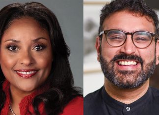Photograph of Marci Collier Overstreet (left) and Rohit Malhotra (right)