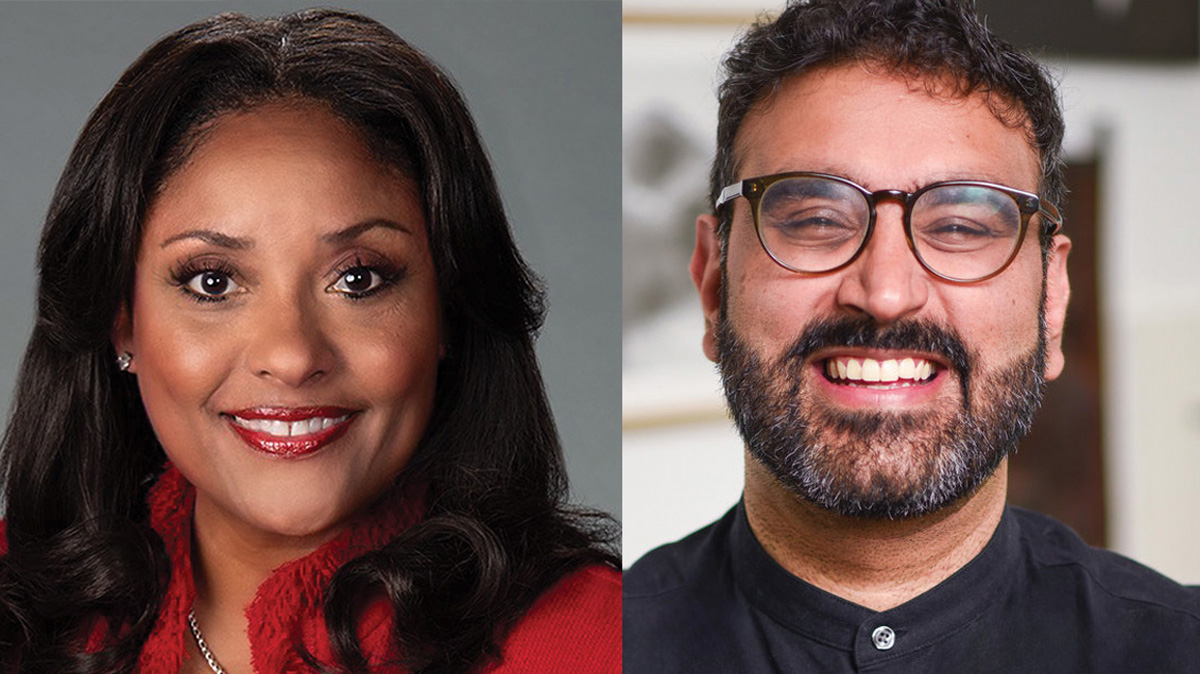 Photograph of Marci Collier Overstreet (left) and Rohit Malhotra (right)