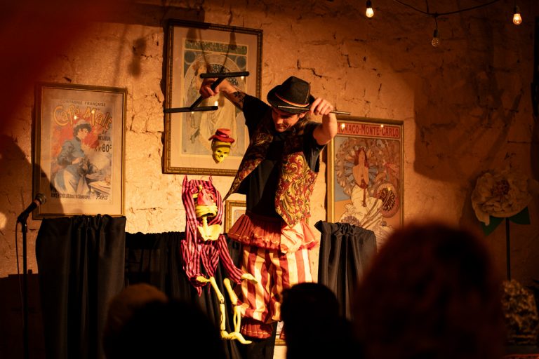 The artist Puppet Pants performs at The Supermarket