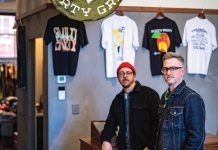Guilty Party’s selvedge denim is built for stylish utility Punk rockers turned denim slingers: Champ Hammett (left) and Heath Ladnier of Guilty Party.