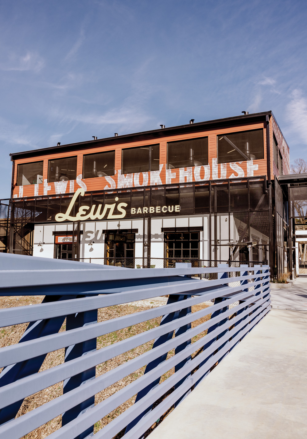 The Beltline-facing facade of Lewis Barbecue