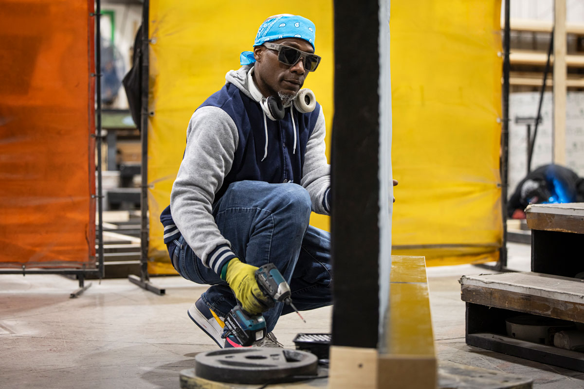 Marlon Wilson, lead carpenter at Alliance Theatre Scene Shop