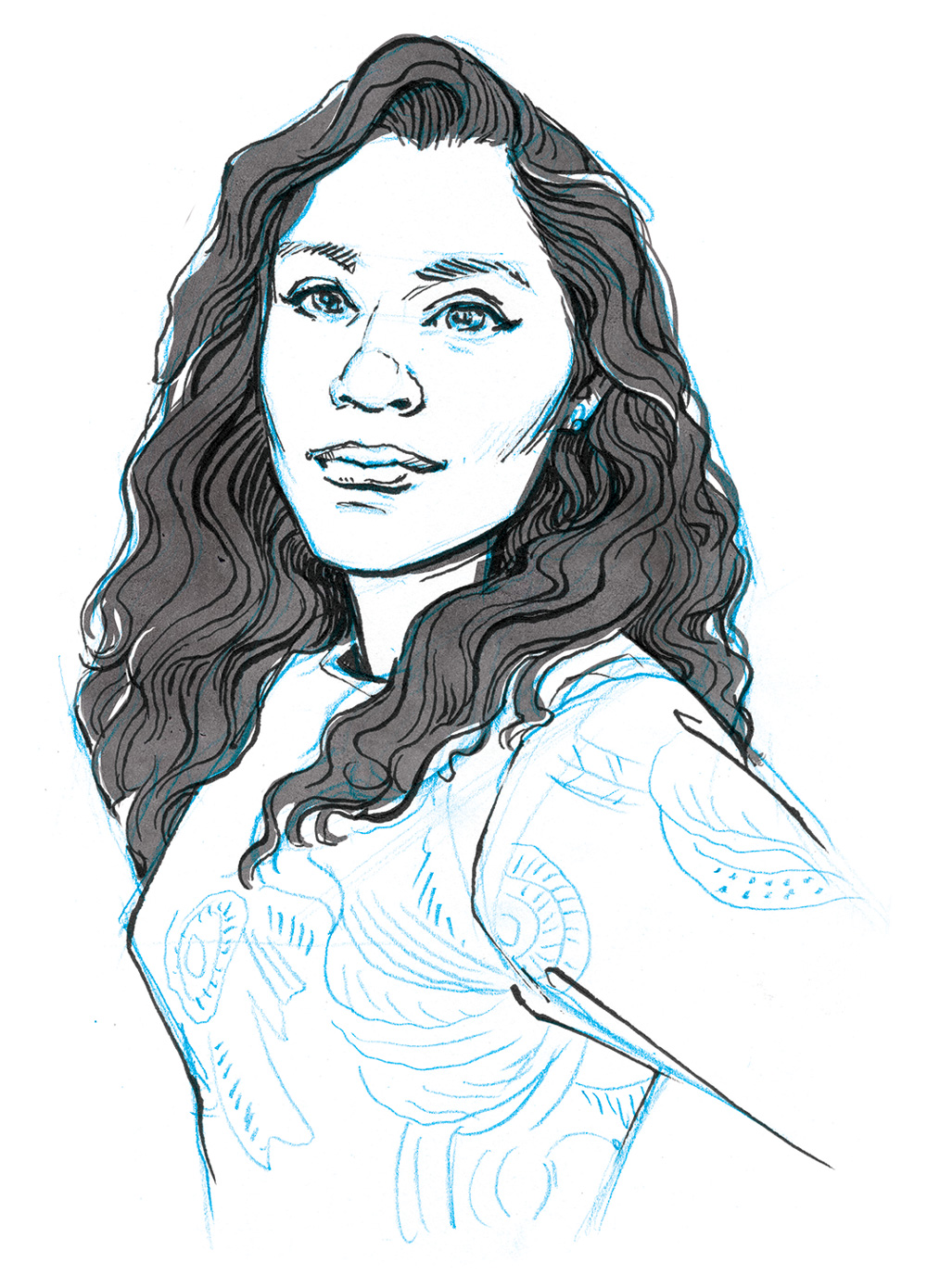 an illustrated portrait of Nicole Carr