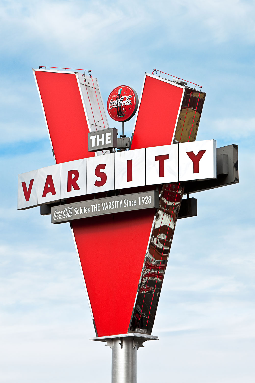 The 45 foot "V" Varsity sign