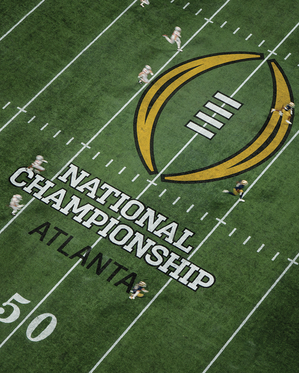 an overhead view of the field