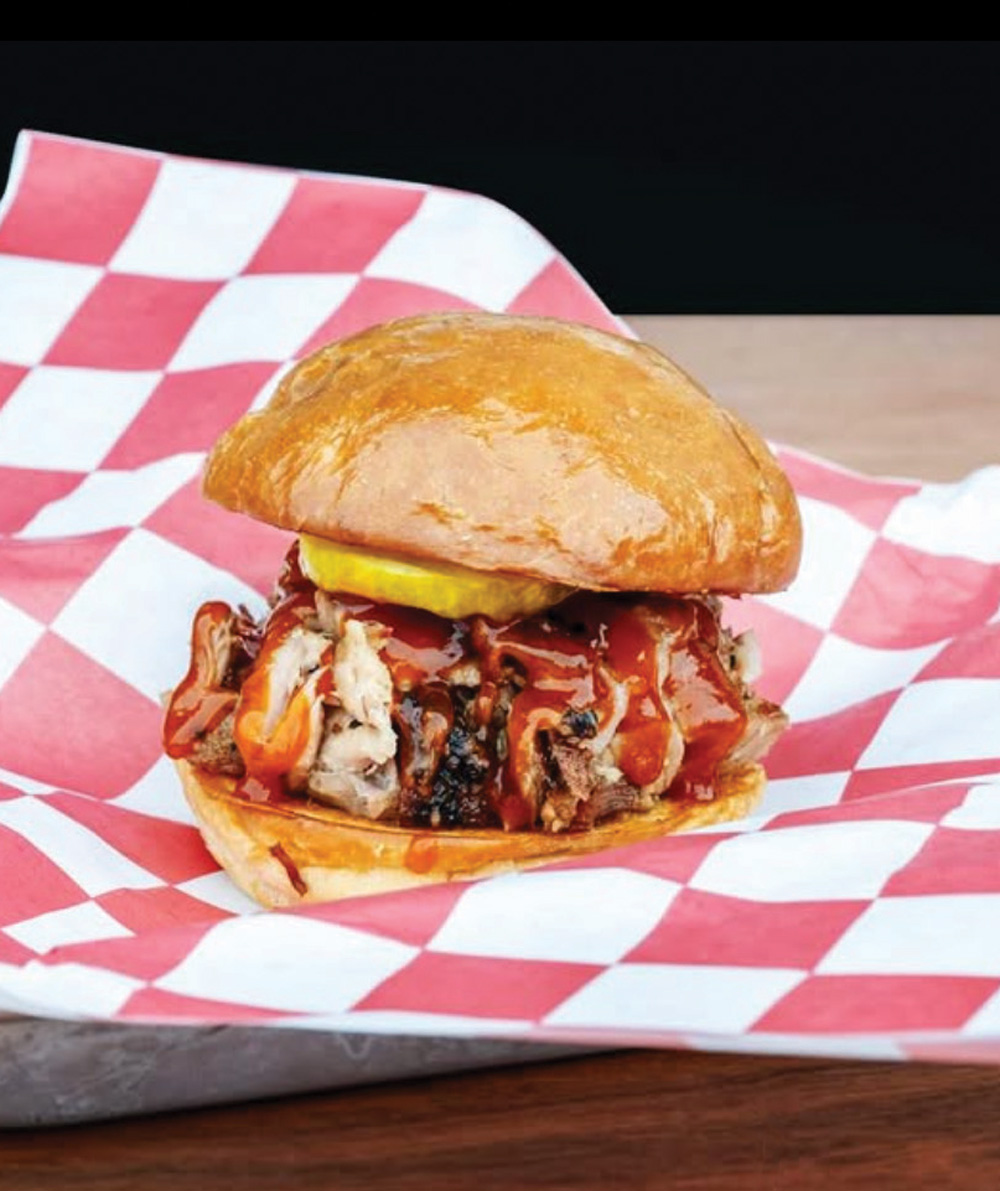 a BBQ sandwich from Broad Street BBQ