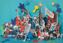 30 years after hosting the Olympics, Atlanta has transformed into a sports powerhouse a collage of Atlanta landmarks and various sports team players
