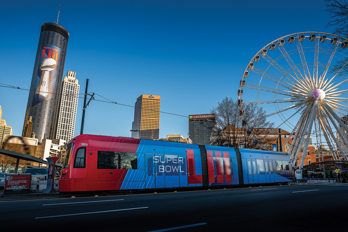 Atlanta has hosted the Super Bowl three times (including in 2019, pictured here) and is slated to welcome it again in 2028