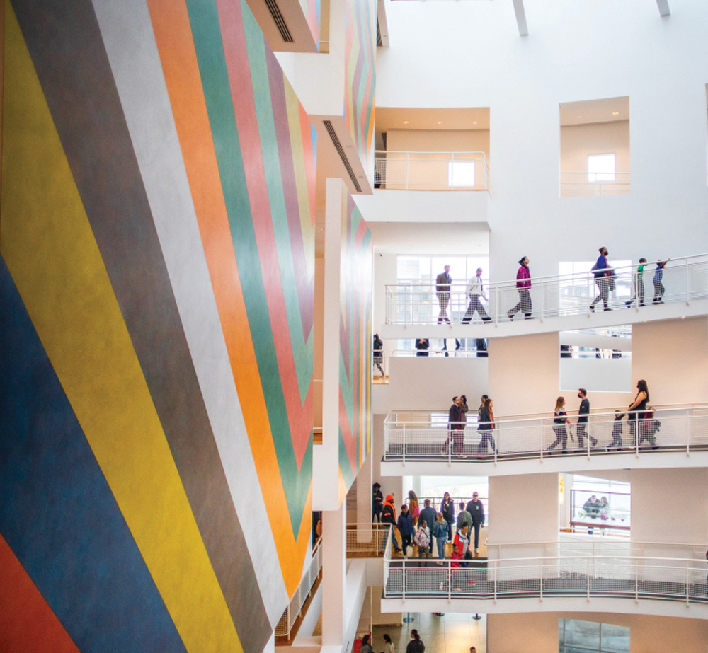 the many levels inside The High Museum