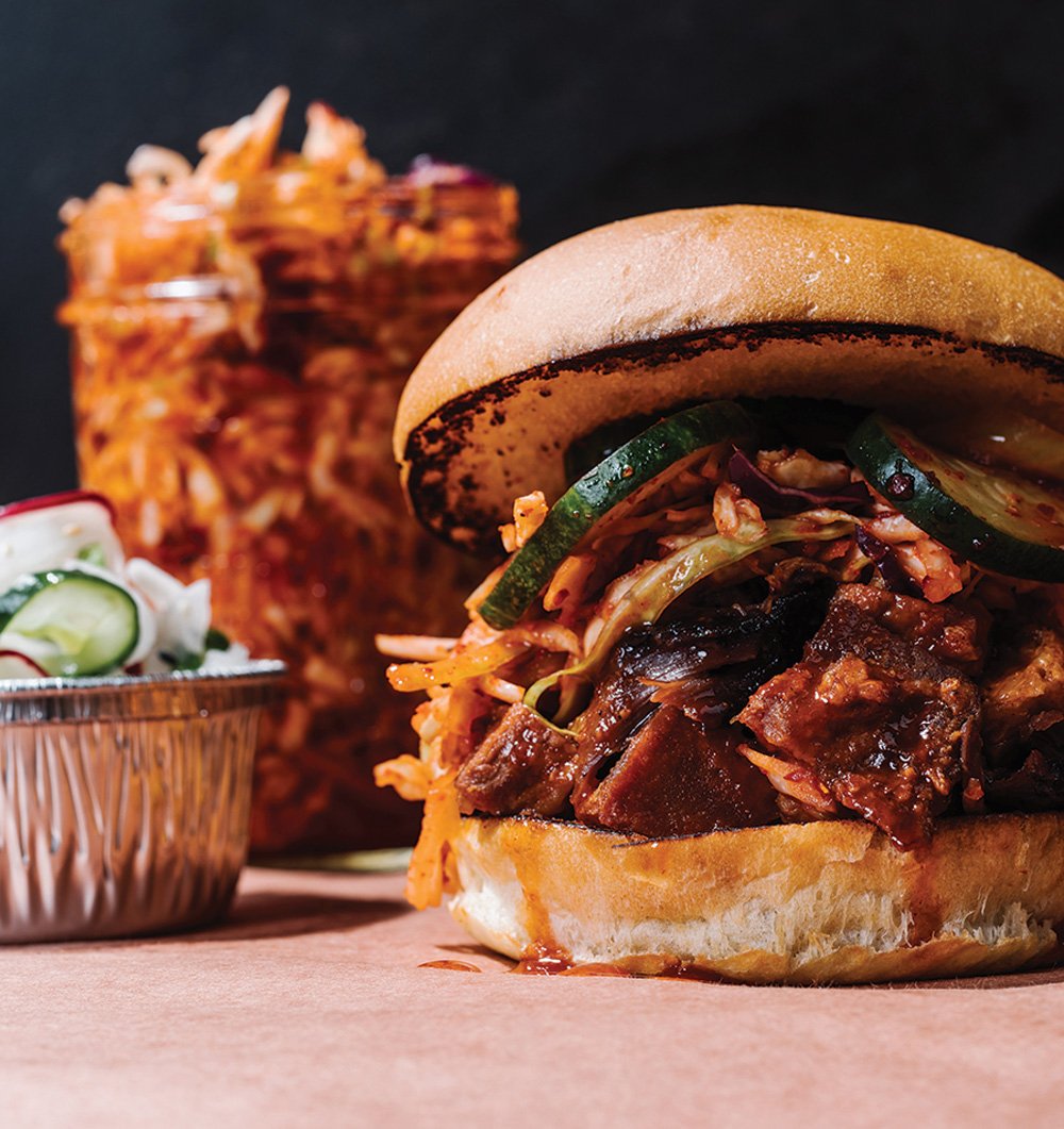 a burger from Heirloom Market