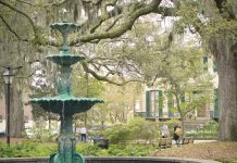 4 Georgia road trips for World Cup 2026 visitors a fountain in Savannah