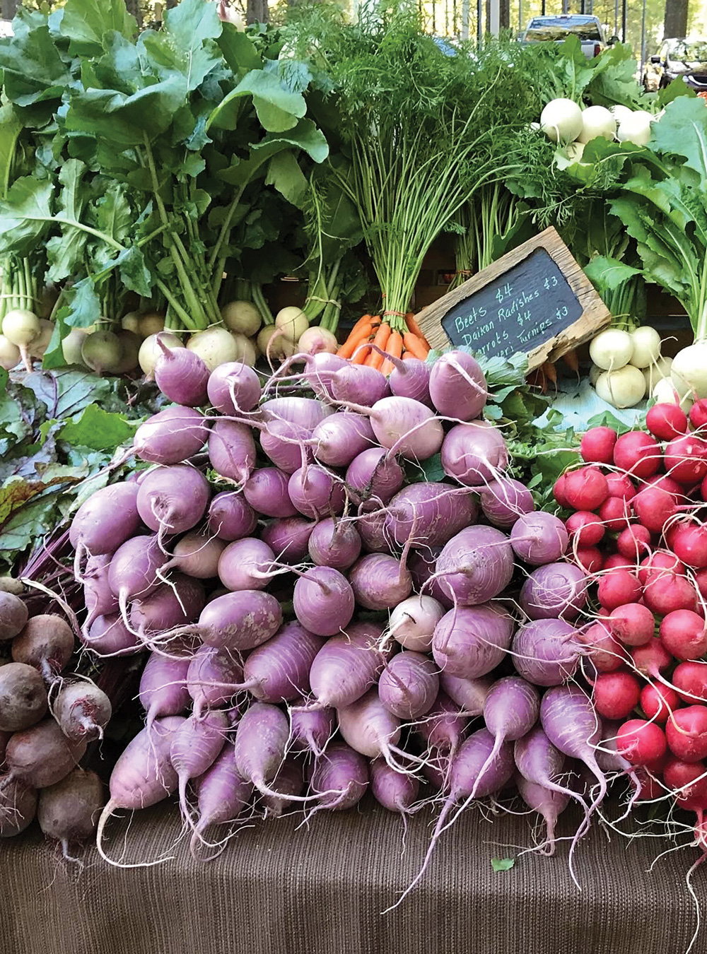 The Hickory Hill Farm booth at Freedom Farmers Market