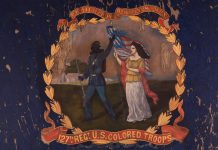 This regimental flag is featured in the Atlanta History Center’s new exhibition
